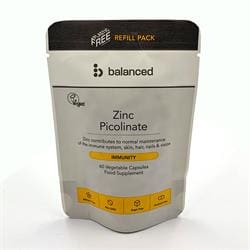 Zinc Picolinate 60 Veggie Caps - Refill Pouch