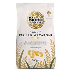 White Macaroni Pasta Organic Bronze Extruded 500g