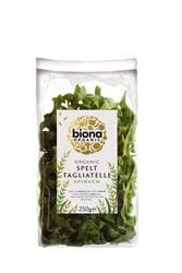 Spelt Spinach Artisan Tagliatelle Pasta - Rolled Organic 250g