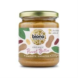 Organic Peanut Butter Smooth No Salt 250g