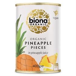 Organic Pineapple Pieces in Pineapple Juice 400g