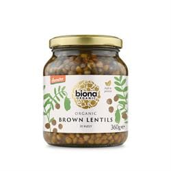 Organic Brown Lentils in Glass Jars 360g