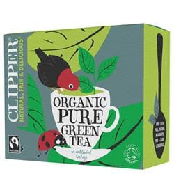 Clipper Fairtrade Organic Pure Green 80 Tea bags