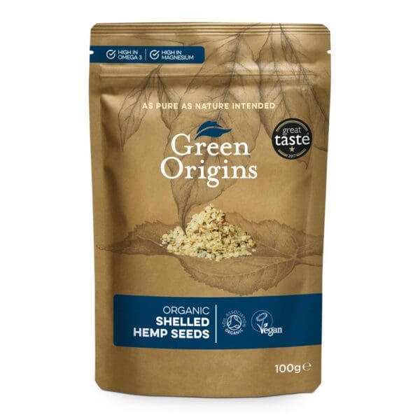 Organic Shelled Hemp Seeds (Raw) 100g - Image 2