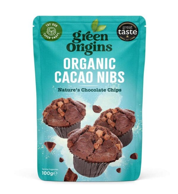 Organic Cacao Nibs (Raw) 100g - Image 2