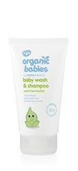 Organic Babies Baby Wash & Shampoo Scent Free 150ml