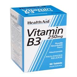 Vitamin B3 (Niacinamide) 250mg Prolonged Release - 90 Tablets