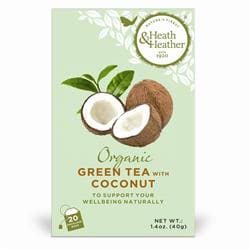 Organic Green Tea & Coconut 20 bags