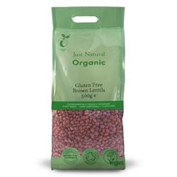 Organic Gluten Free Brown Lentils 500g