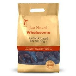 Carob Coated Brazil Nuts 80g