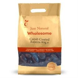 Carob Coated Raisins 80g