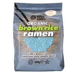 Org 4 Pack Brown Rice Ramen Noodles 280g