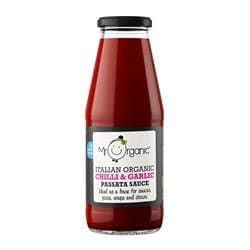 Mr Organic Chilli & Garlic Passata Sauce Jar 400g