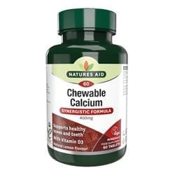 Calcium (Chewable) - 400mg (Natural Lemon Flavour) 60 Tablets