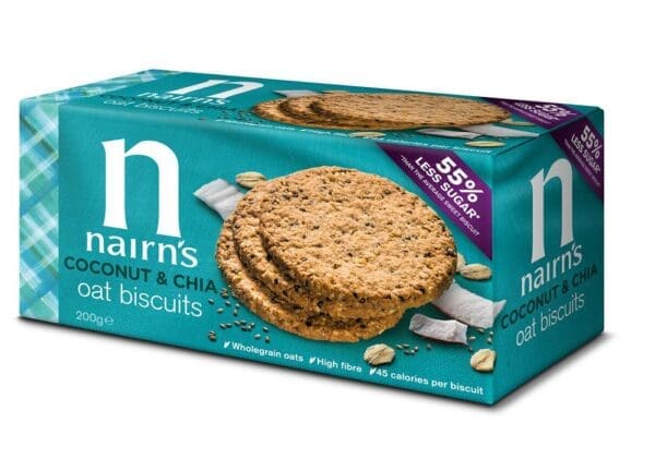 Nairn's Coconut and Chia Oat Biscuit 200g - Image 2