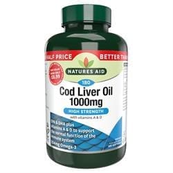 Cod Liver Oil (High Strength) 1000mg 180 Caps