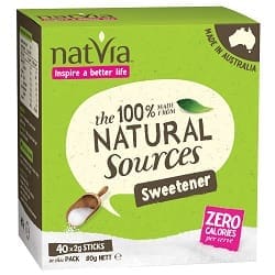 Natvia Sweetener 40 Sticks Box