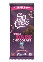 So Free No Added Sugar Finest Dark Thin Chocolate 80g