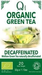 Qi Organic Decaffeinated Green Tea 20 bags / 32g