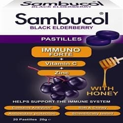 Sambucol Pastilles Immuno Forte Vitamin C and Zinc with Honey