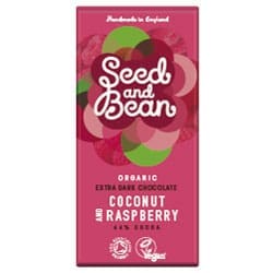 Organic Coconut & Raspberry Dark 66% Bar 75g