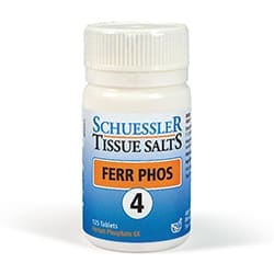 No 4 Ferr Phos Tissue Salts 125 Tablets