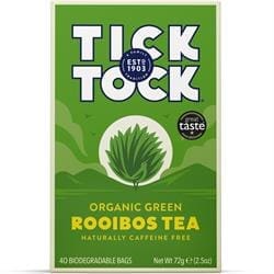 Tick Tock Organic Green Rooibos 40 tea bags