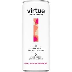 Virtue Clean Energy (Yerba Mate Drink) - Peach & Raspberry 250ml