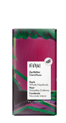 Dark Whole Hazelnut Chocolate Vegan Organic 100g