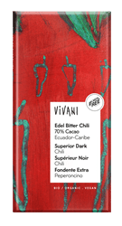 Dark Chilli Chocolate 70% Vegan Organic 100g