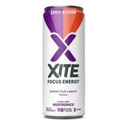 XITE Focus Energy Peach and Passionfruit 330ml