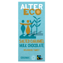 AlterEco Organic Milk Chocolate Salted Caramel 100g