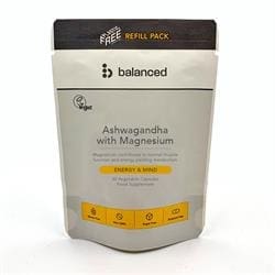 Ashwagandha With Magnesium 30 Veggie Caps - Refill Pouch