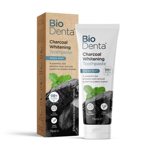 BioDenta Charcoal Whitening Toothpaste 75ml - Image 2