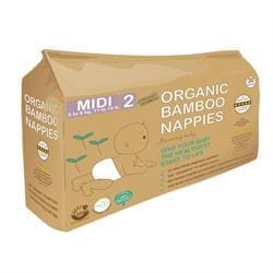 Organic Bamboo Nappies Size 2 (5-8 kg 30 nappies)