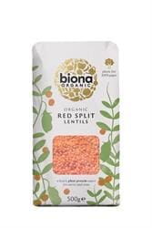 Organic Red Split Lentils 500g