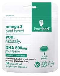 Omega3 Plant-based DHA 500mg 1-a-day | EU Certified Brain Health