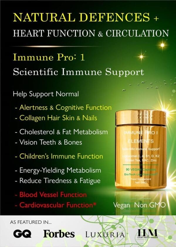 Cardio Immune 1 Defences Heart Cholesterol Skin Collagen Teeth 30 - Image 2