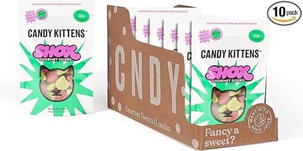 Candy Kittens Sour Shox Vegan Sweets 140g - Image 2