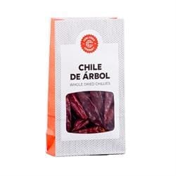 Whole Dried De Arbol Chillies 20g