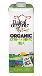 Daioni Organic Semi-Skimmed UHT Milk 1 Litre