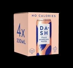 Dash Water Sparkling Peach 4pck x 300ml