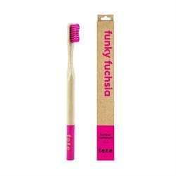 Bamboo Toothbrush Funky Fuchsia - Hot Pink Firm 1 Unit