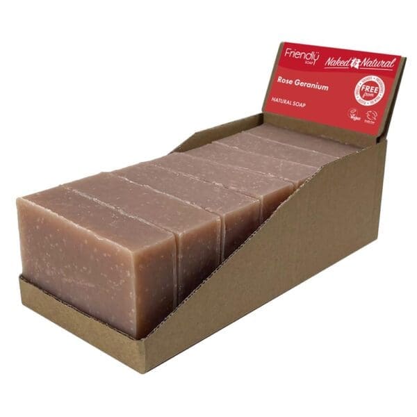 Friendly Soap - Naked and Natural - Rose Geranium Soap - 7 x 95g - Image 2