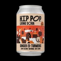 Hip Pop Living Soda Ginger & Turmeric 330 ml (case of 12 cans)