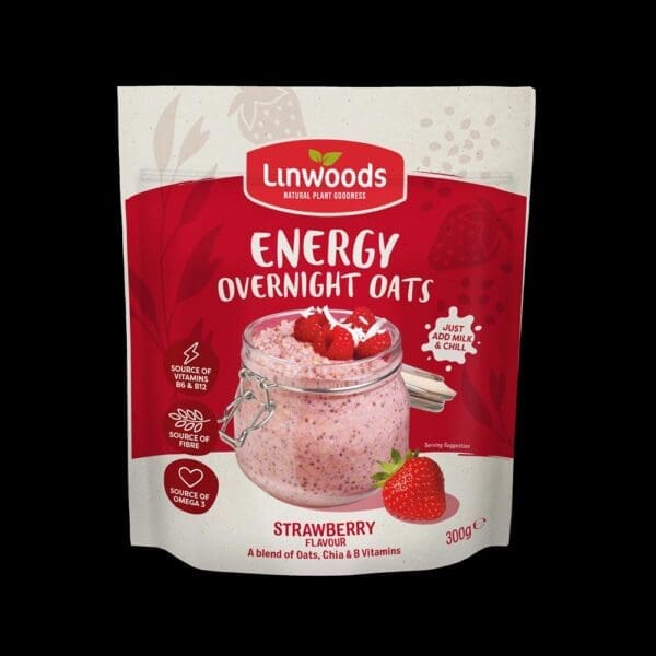 Linwoods Overnight Oats Strawberry Energy 300g - Image 2