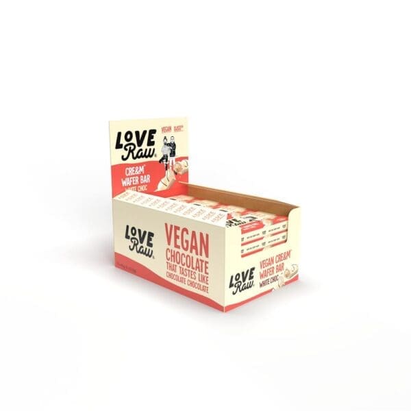 Vegan Cream Filled Wafer Bar White Choc 45g