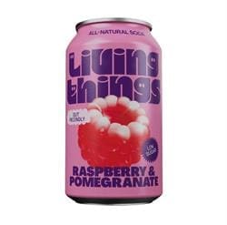 Living Things Raspberry & Pomegranate Pre + Probiotic Soda