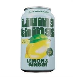 Living Things Lemon & Ginger Prebiotic + Probiotic Soda