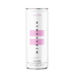 MEDAHUMAN GLOW is a lime and elderflower flavoured CBD+ drink